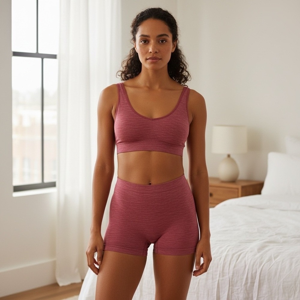 MeMoi High Slim Me Waisted Boy Shorts‎ Cabernet Spacedye MSM-105 XL/4 New